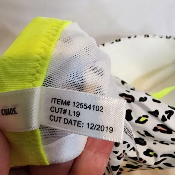 46DDD Torrid White Leopard Neon Yellow Bra Push Up Plunge Back Smoothing Underwi - Picture 9 of 10